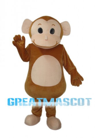 New Little Brown Monkey Mascot Adult Costume Free Shipping