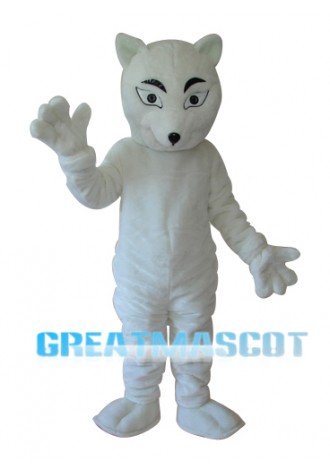 White Fox Mascot Adult Costume Free Shipping