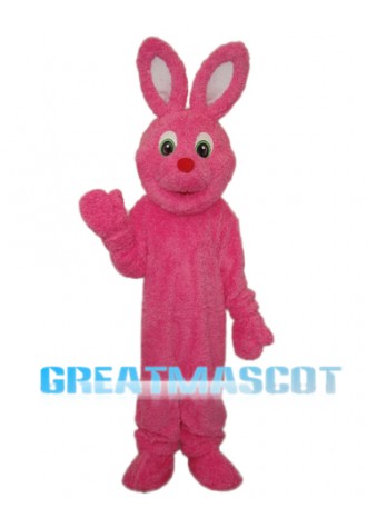 Pink Furry Rabbit Mascot Adult Costume Free Shipping