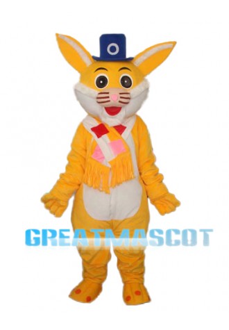 Yellow Rabbit Mascot Adult Costume Free Shipping