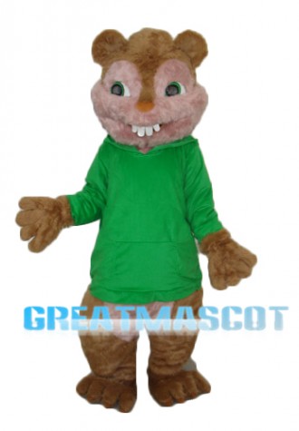 Theodore Chipmunk Mascot Adult Costume Free Shipping