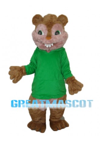 Theodore Chipmunk Mascot Adult Costume Free Shipping