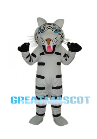 Black and White Tiger Mascot Adult Costume Free Shipping
