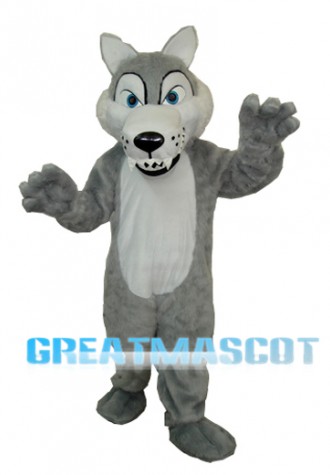 Long-haired wolf Mascot Adult Costume Free Shipping