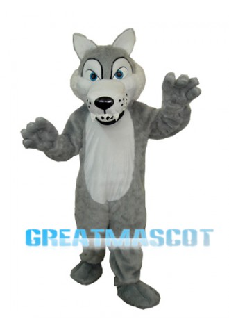 Long-haired wolf Mascot Adult Costume Free Shipping