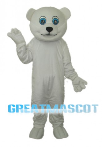 Little Polar Bear Mascot Adult Costume Free Shipping
