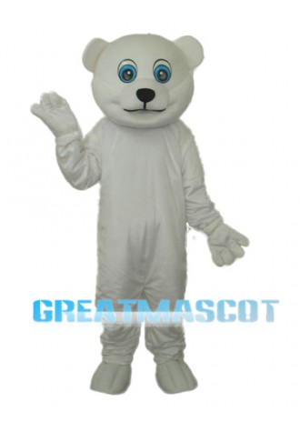 Little Polar Bear Mascot Adult Costume Free Shipping
