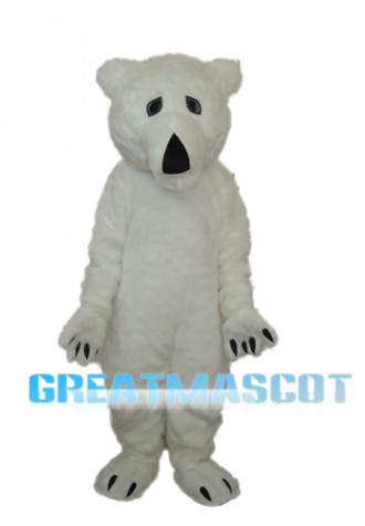 Long Wool Polar Bear Mascot Adult Costume Free Shipping