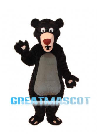 Long-haired Black Bear Mascot Adult Costume Free Shipping