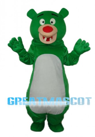 Short-haired Green Bear Mascot Adult Costume Free Shipping