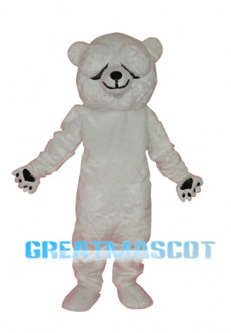 Simple and honest polar bears adult mascot costume Free Shipping