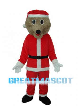 Christmas Bear Mascot Adult Costume Free Shipping