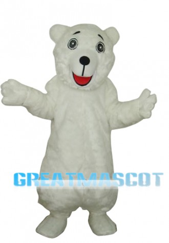 White Polar Bear Adult Mascot Costume Free Shipping