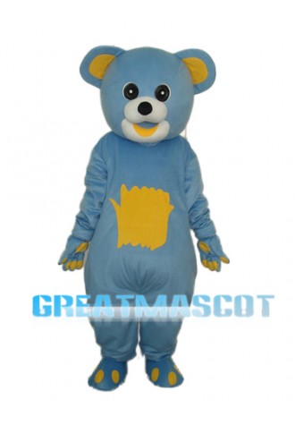 Yellow Belly Blue Bear Mascot Adult Costume Free Shipping