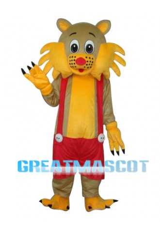 Yellow Face Cat Adult Mascot Costume Free Shipping