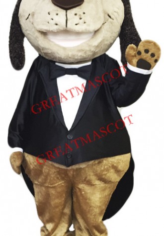Gentleman Dog Mascot Costume
