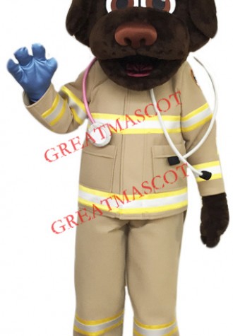 Fire Department Dog Mascot Costume