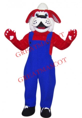 Doctor Red Dog Mascot Costume