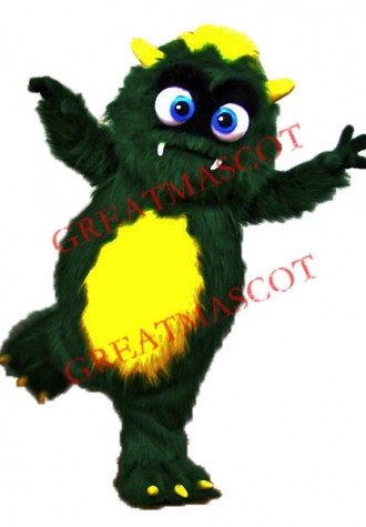 Cute Green Monster Mascot Costume
