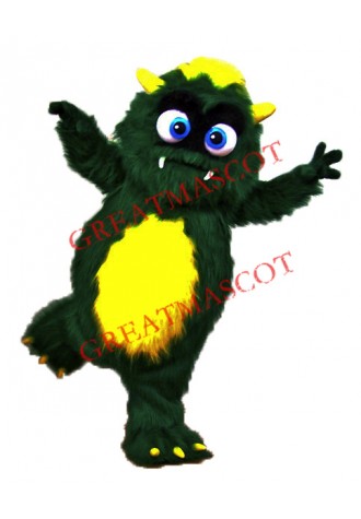 Cute Green Monster Mascot Costume