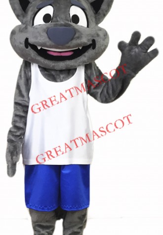 Happy Little Wolf Mascot Costume