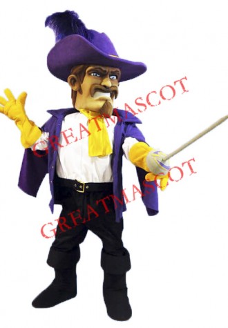 Purple Cavalier Mascot Costume