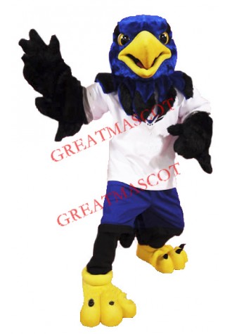 Blue Hawk Mascot Costume