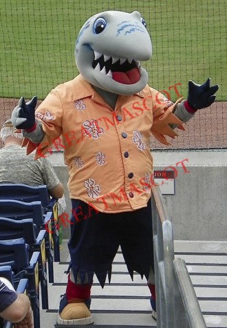 College Shark Mascot Costume