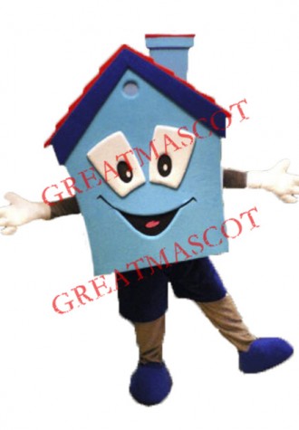 High Quality Blue House Mascot Costume