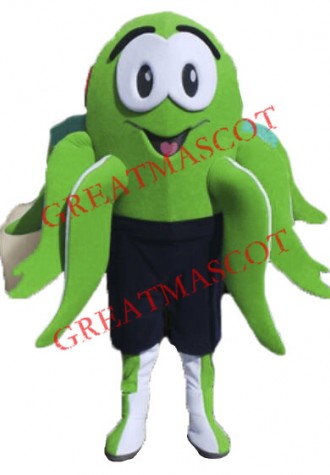 Green Octopus Mascot Costume