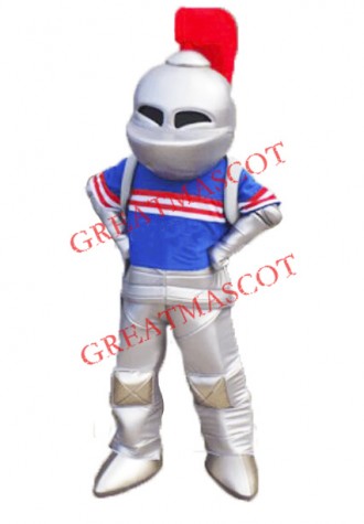 High Quality Silver Knight Mascot Costume