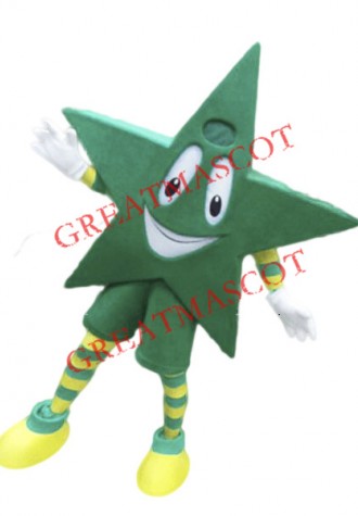 Green Star Mascot Costume