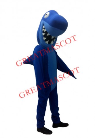 Blue Shark Mascot Costume