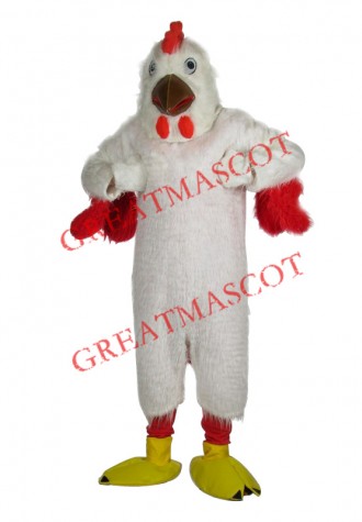 High Quality White Chicken Mascot Costume