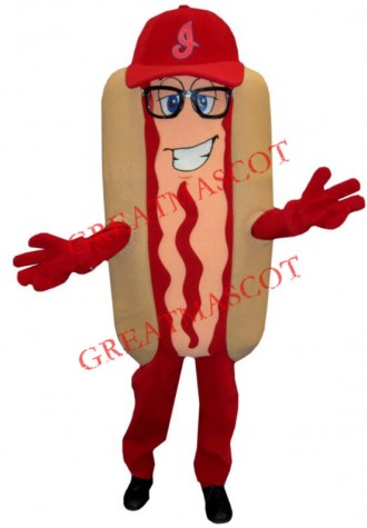 Happy Hotdog Mascot Costume