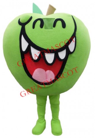 Green Apple Mascot Costume Free Shipping