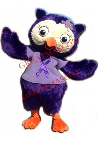 Beautiful Purple Owl Mascot Costume