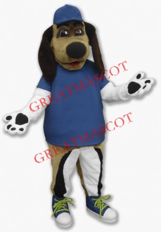 College Beagle Dog Mascot Costume