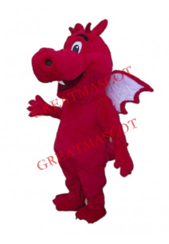 Red Lightweight Dragon Mascot Costume