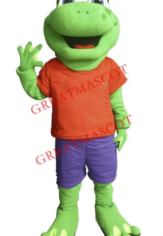 Happy Lightweight Frog Mascot Costume