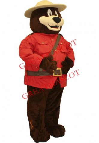 Safety Bear Mascot Costume