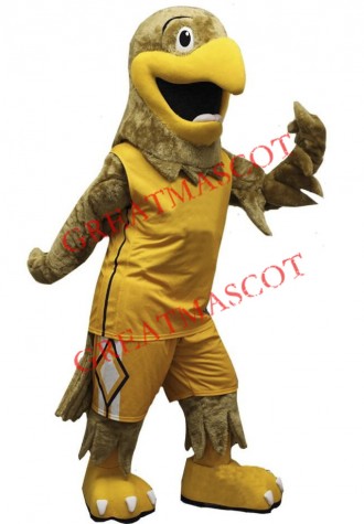 Sport Yellow Hawk Mascot Costume