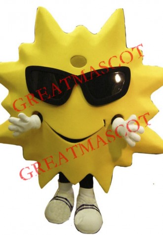 Smiling Sun Mascot Costume