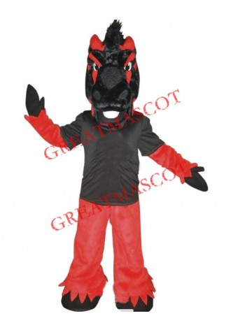 Black & Red Horse Mascot Costume