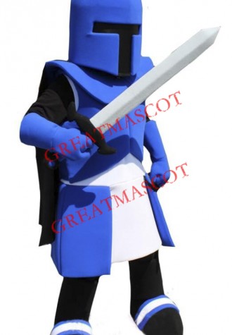 Blue Titan Knight Mascot Costume