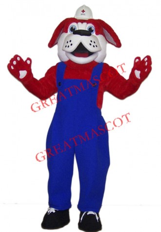 Red Cross Dog Mascot Costume