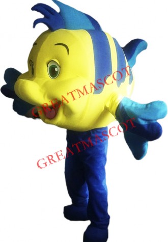 Flounder Fish Mascot Costume Adult Costume