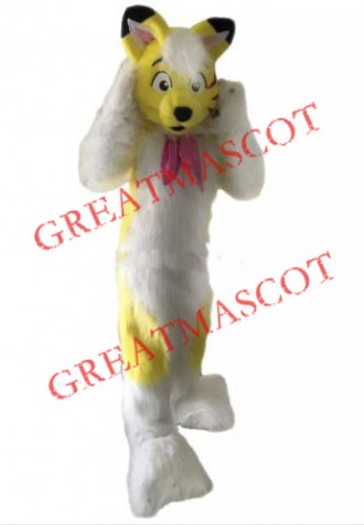 Yellow Husky Mascot Costume