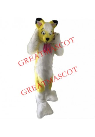 Yellow Husky Mascot Costume