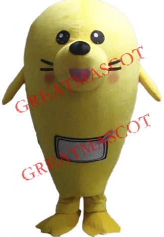 Yellow Seal Mascot Costume